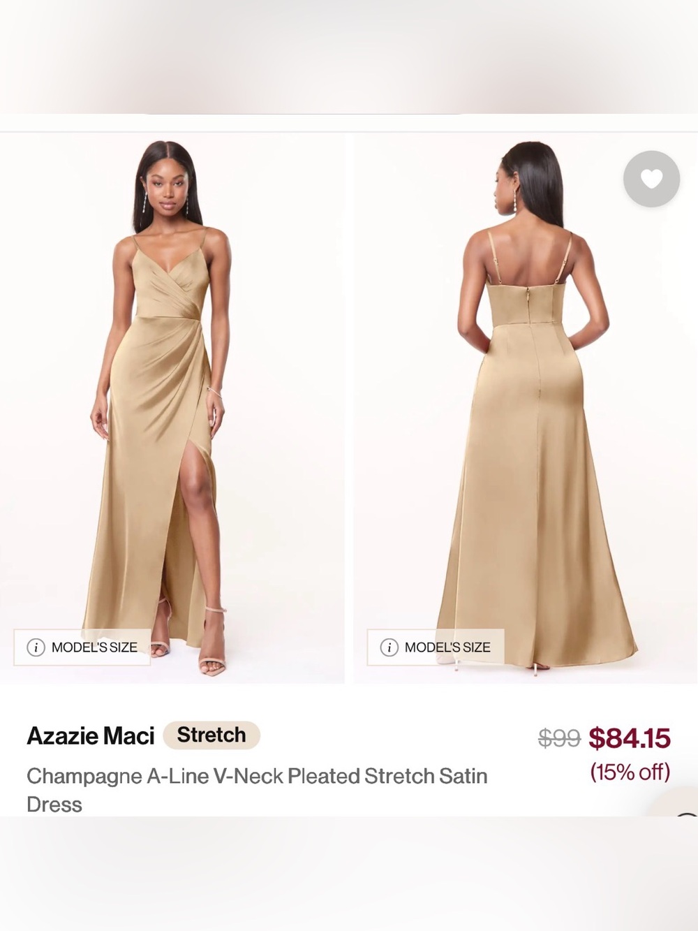 Champagne bridesmaids dress